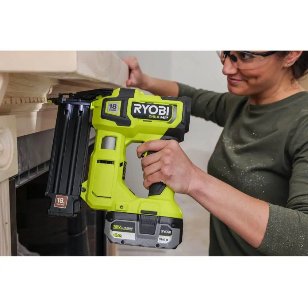 ONE + HP 18V 18-gauge Brushless Cordless Airstrike Brad Nailer ONE + HP 18V 18-gauge Brushless Cordless Airstrike Brad Nailer